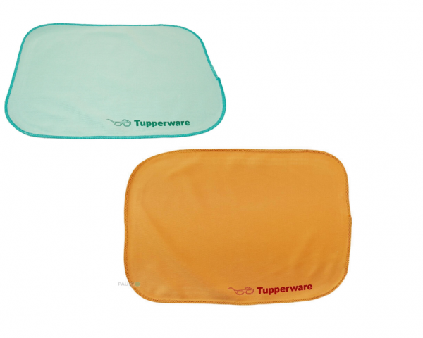 Tupperware FaserPro 2x Brillentuch Durchblick Brillenputztuch Brille Handy Tuch 